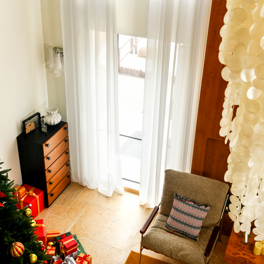 Custom Linen Texture Solid Sheer Curtains-5