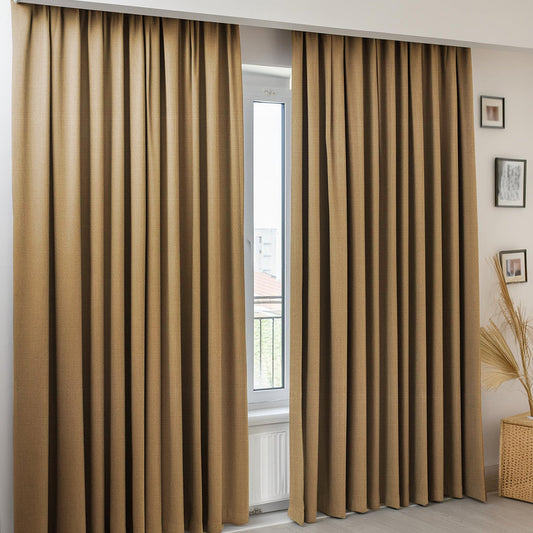 Linen Brown Curtain-1
