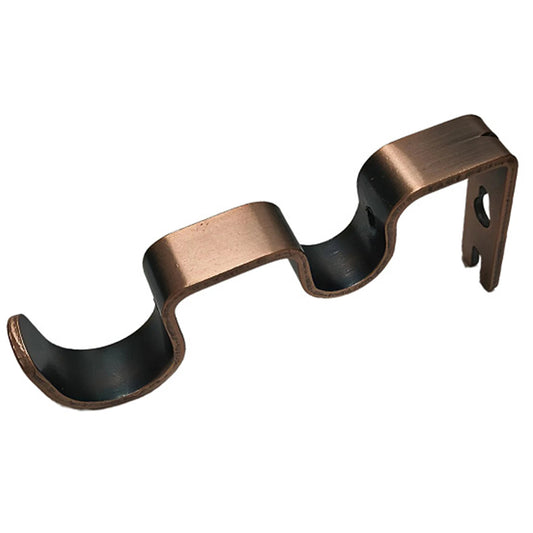 Double Curtain Rod Bracket Adjustable Double Rod Holders for Office Living Room Bedroom