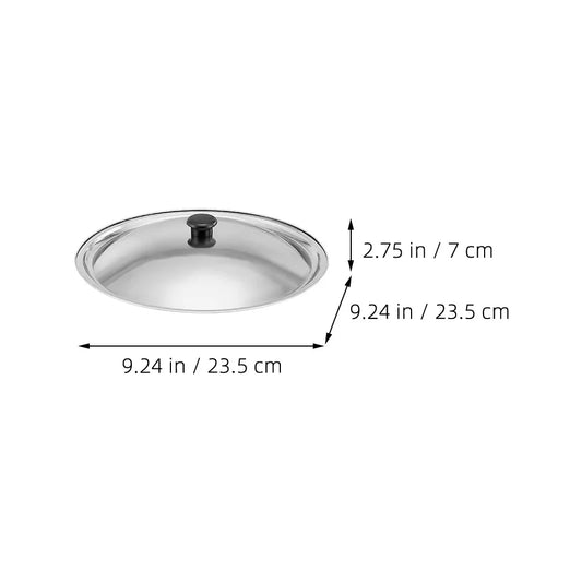 1pc Stainless Steel Pot Lid 29.5Cm Universal For Frying Pan Replacement Kitchen Accessory Grease Splatter Cover Cooking Tool