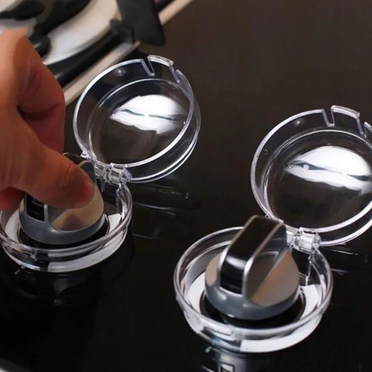 12Pcs Stove Knob Covers Child Safety Transparent Heat Resistant Universal Fit for Gas Oven Kitchen Protection Guards