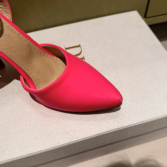 New Summer Elegant Black Green Women Nude Sandals Sexy High Heels Lady Slingback Shoes Plus Big Small Size  32 43 45 50