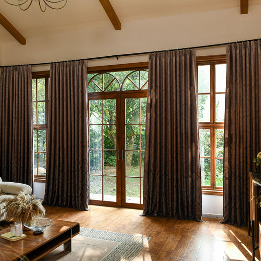 Custom Luxury Silk-Fiber Ombre Blackout Curtains-0