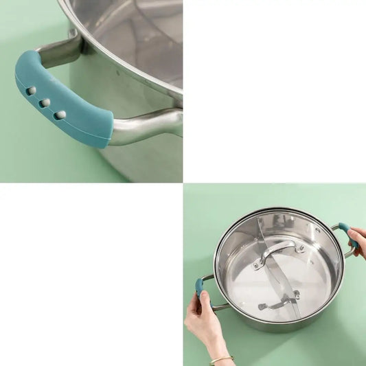 Hot Handle Sleeves Heat Insulated Pot Grip Scald-Proof Pan Grip Cover for Woks