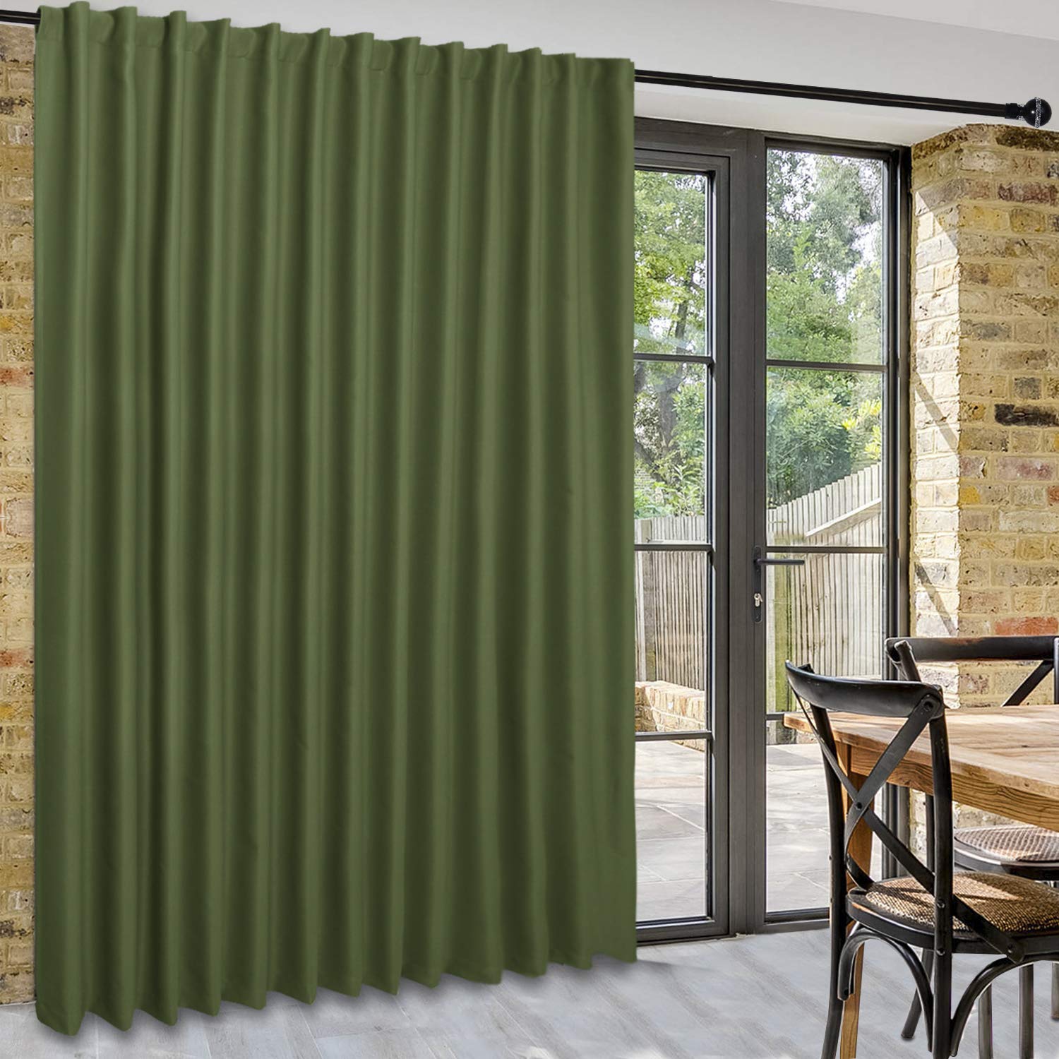 DWCN 1 Panel Wide Width Blackout Curtain, Room Divider Curtains-14