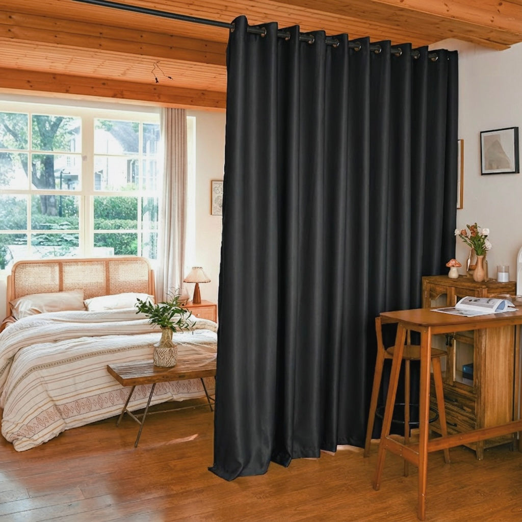Custom Luxury Silk Fibers Blackout Room Divider Curtains-9