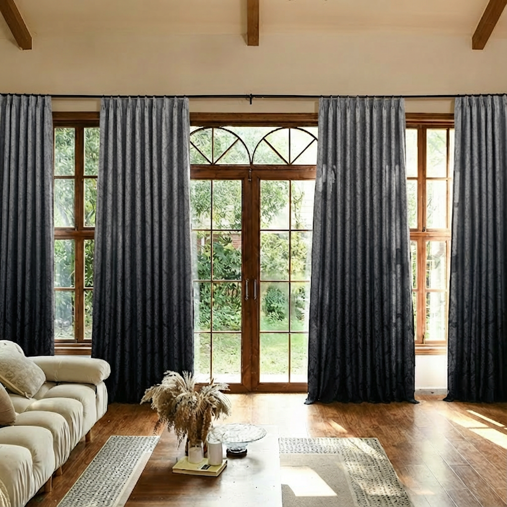 Custom Luxury Silk-Fiber Ombre Blackout Curtains-6
