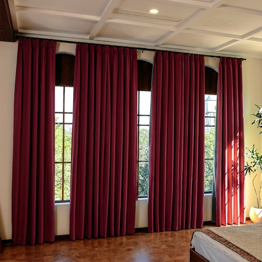 Custom Luxury Silk-Fiber Blackout Curtains-18