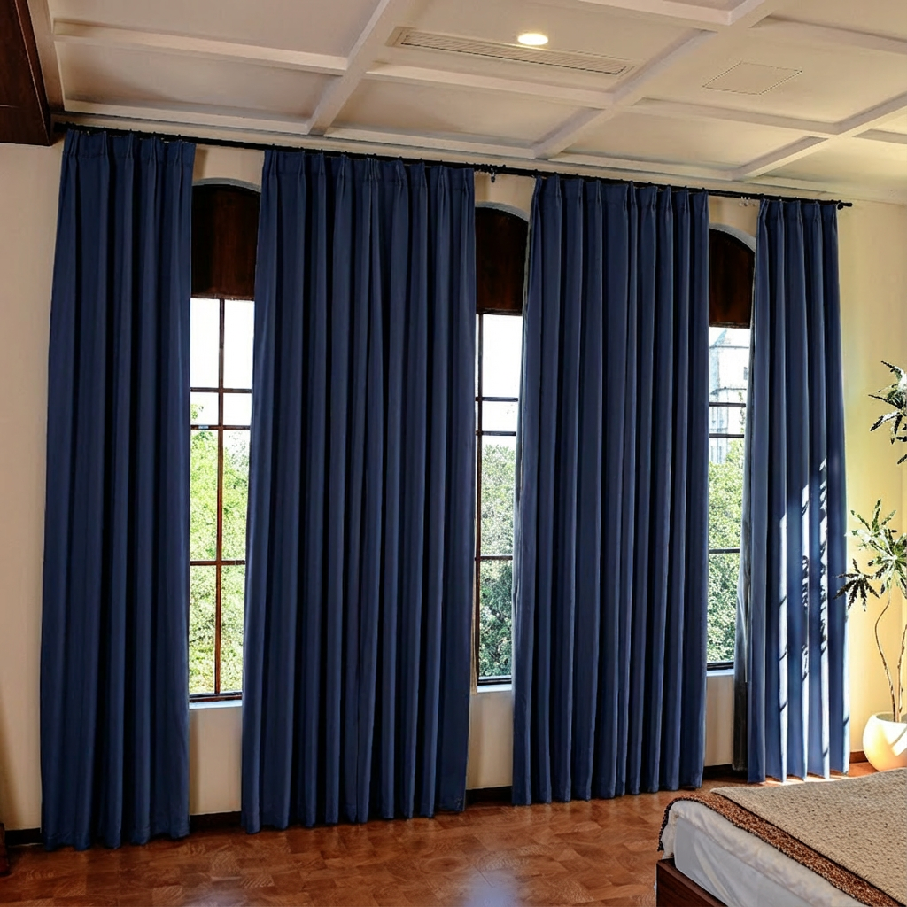 Custom Luxury Silk-Fiber Blackout Curtains-30