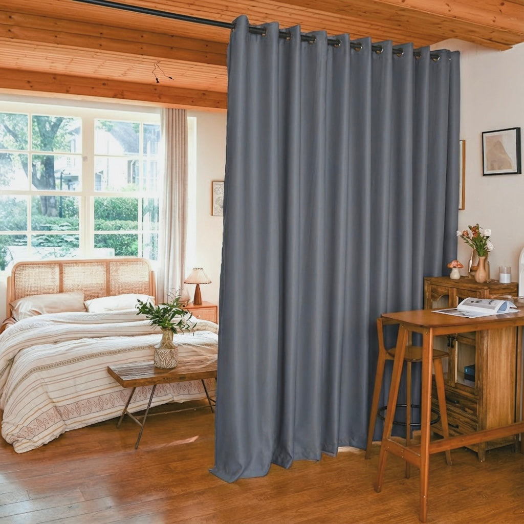 Custom Luxury Silk Fibers Blackout Room Divider Curtains-8