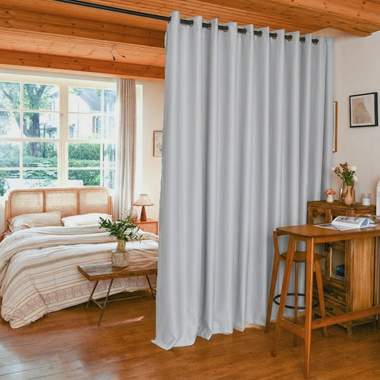 Custom Luxury Silk Fibers Blackout Room Divider Curtains-5