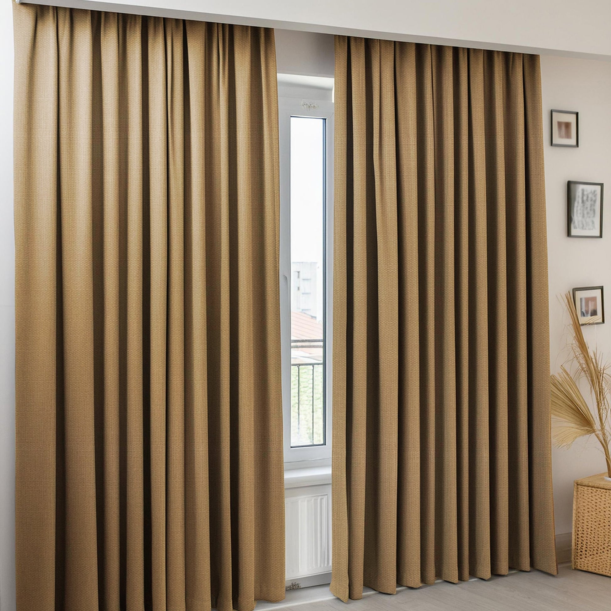 Linen Brown Curtain-1