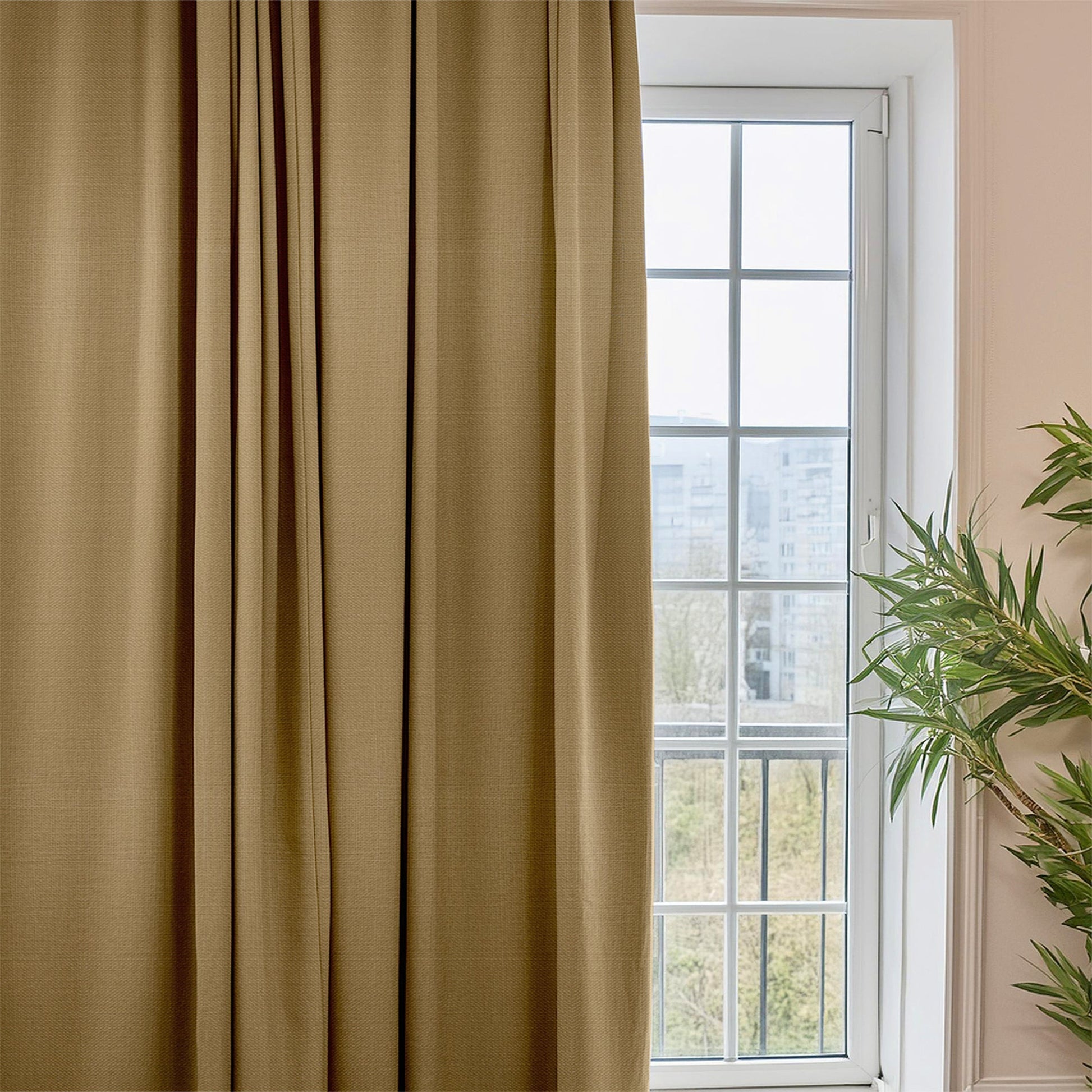 Linen Brown Curtain-2
