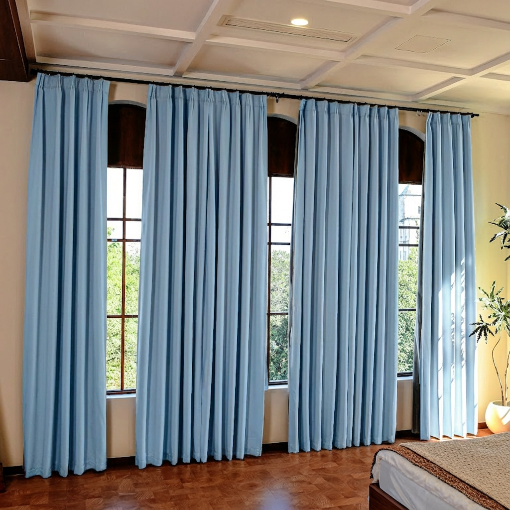 Custom Luxury Silk-Fiber Blackout Curtains-26