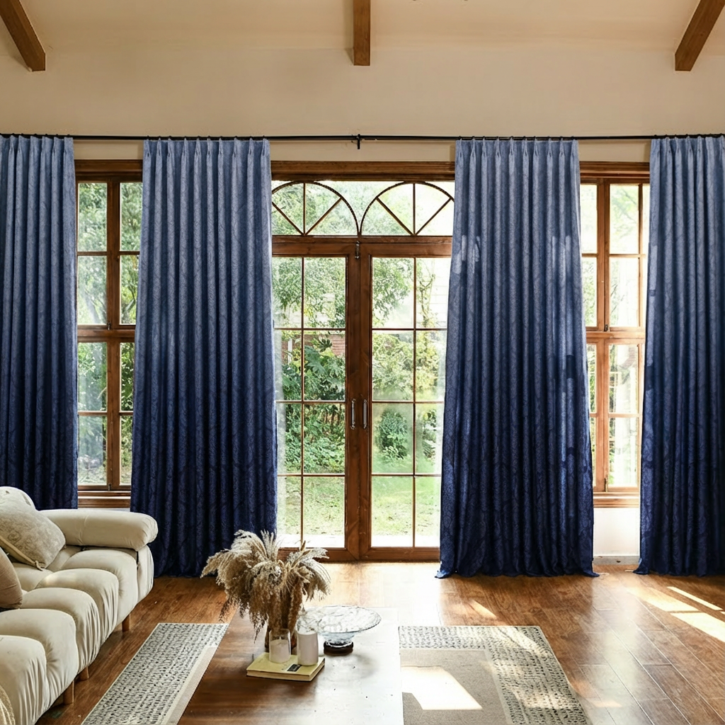 Custom Luxury Silk-Fiber Ombre Blackout Curtains-16