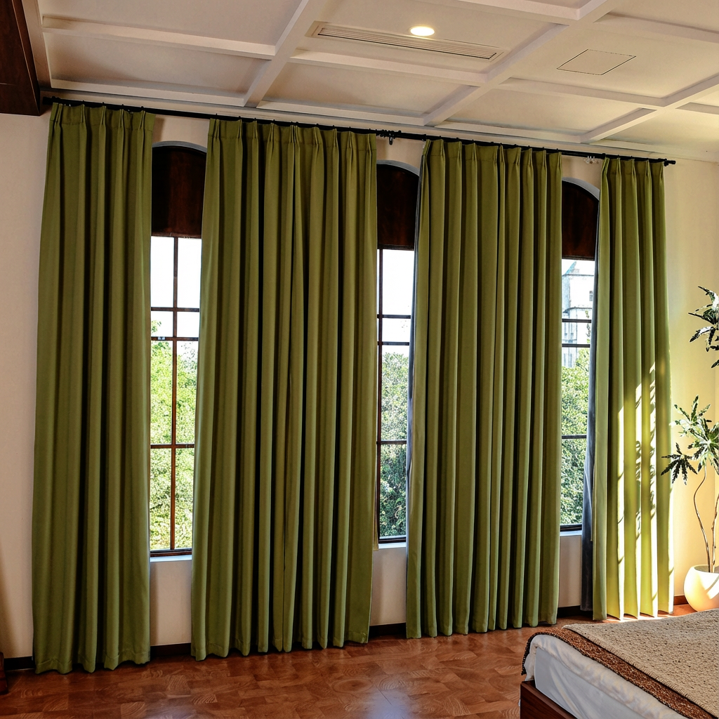 Custom Luxury Silk-Fiber Blackout Curtains-23