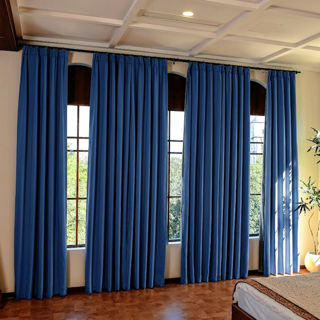 Custom Luxury Silk-Fiber Blackout Curtains-28