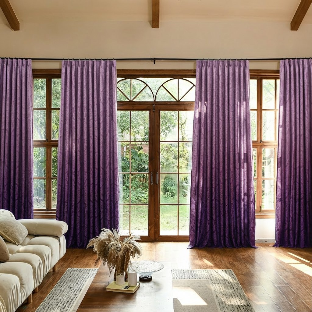 Custom Luxury Silk-Fiber Ombre Blackout Curtains-12