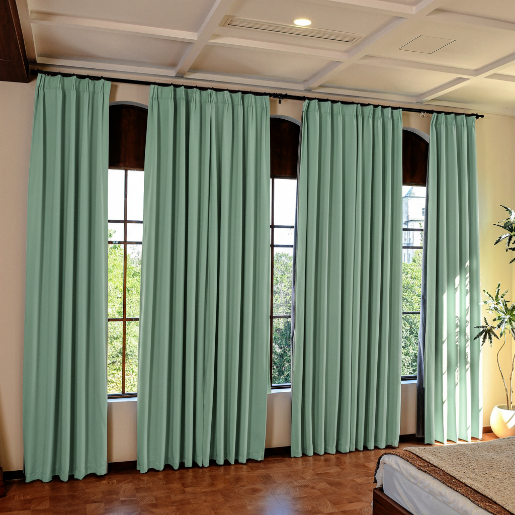 Custom Luxury Silk-Fiber Blackout Curtains-21
