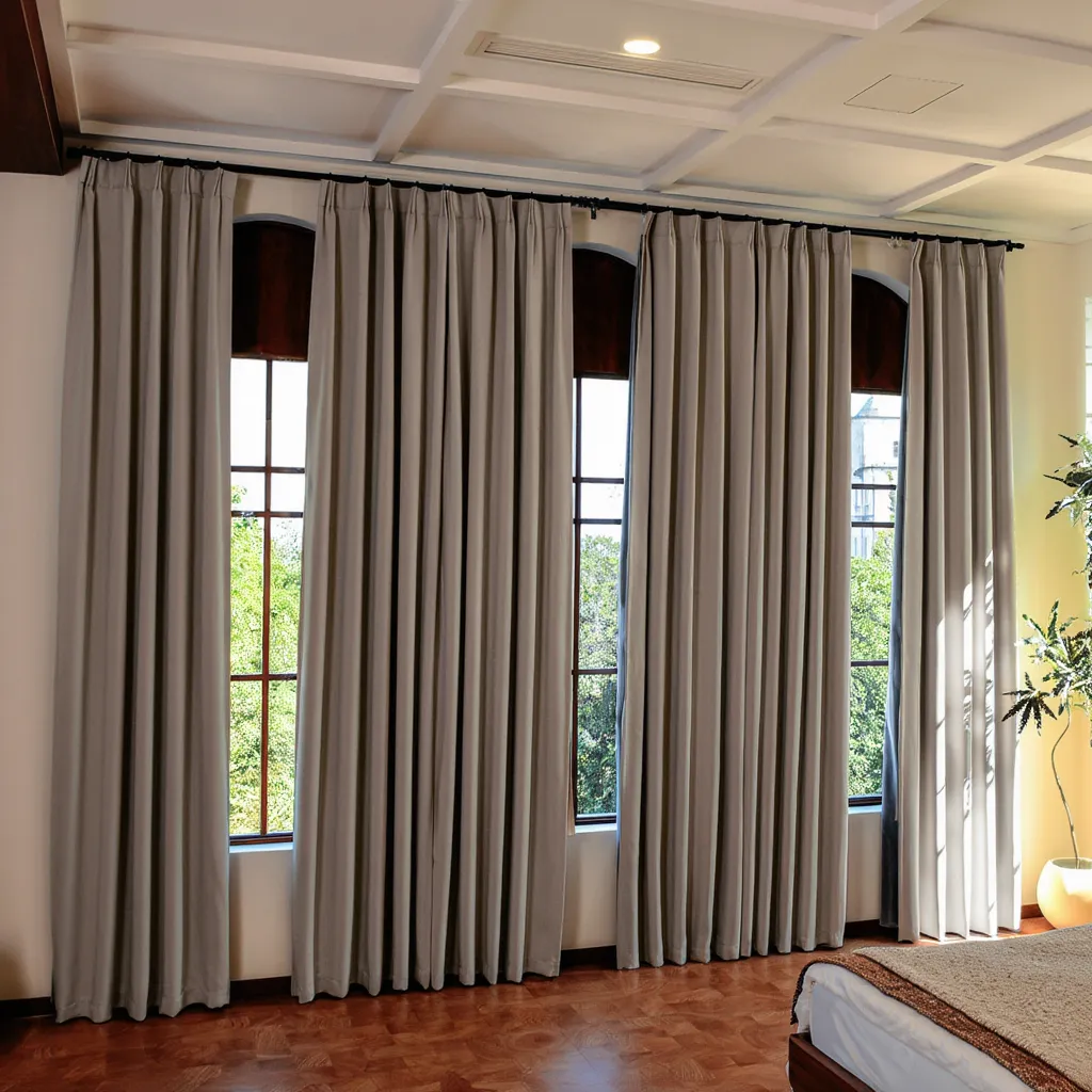 Custom Luxury Silk-Fiber Blackout Curtains-13