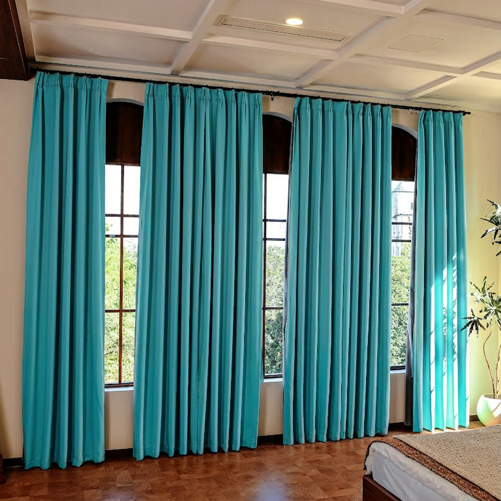 Custom Luxury Silk-Fiber Blackout Curtains-25