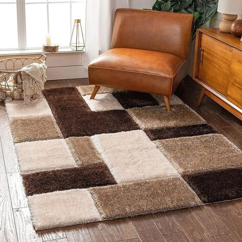 Carpets for Living Room 4x6 Feet | Beige/Brown/Ivory