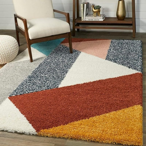 Carpets for Living Room 4x6 Feet | Grey/Ivory/Musturd