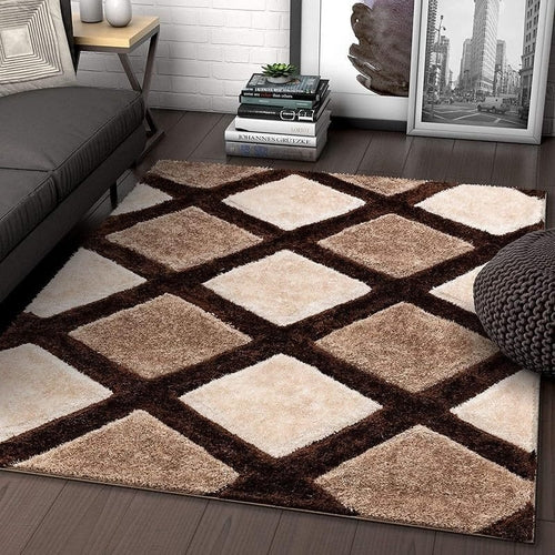 Carpets for Living Room 4x6 Feet | Beige/Brown