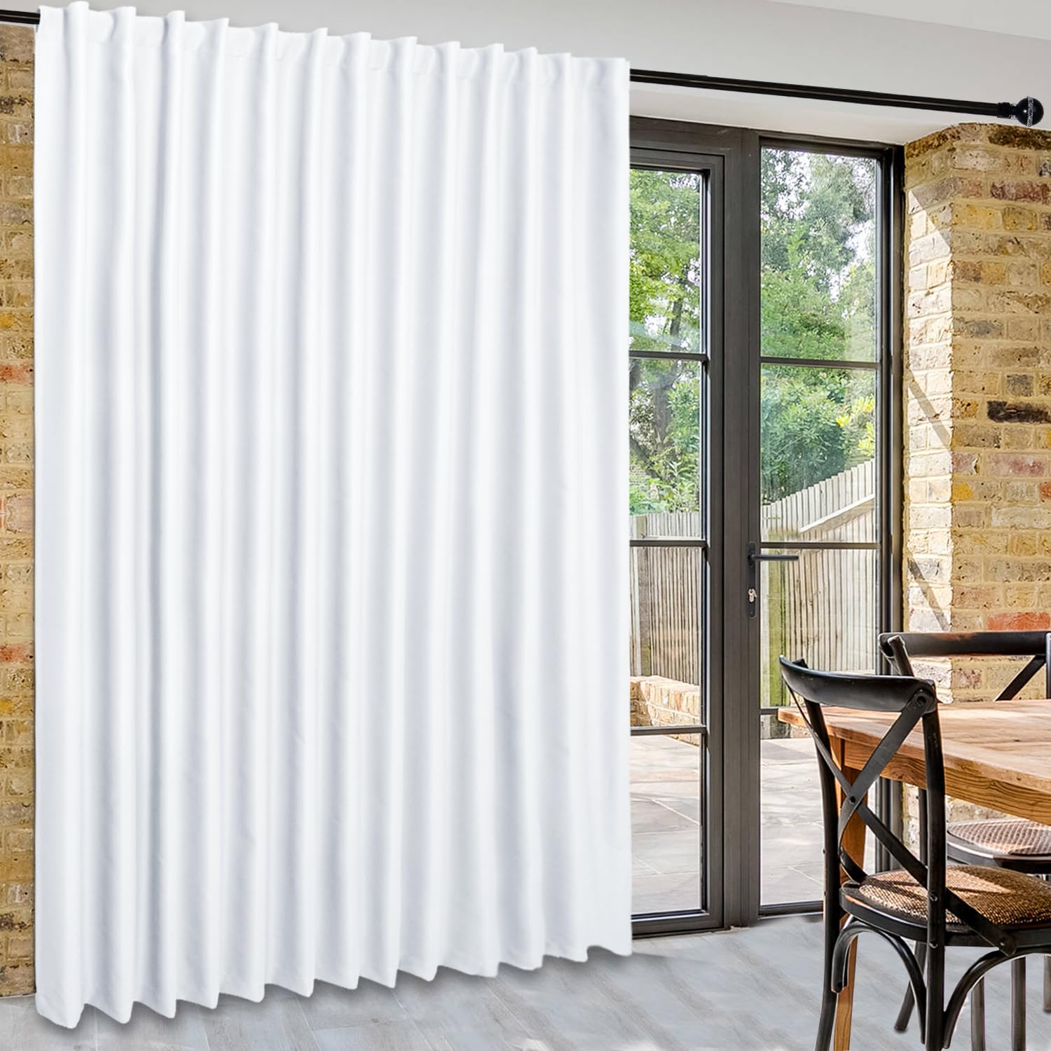 DWCN 1 Panel Wide Width Blackout Curtain, Room Divider Curtains-9