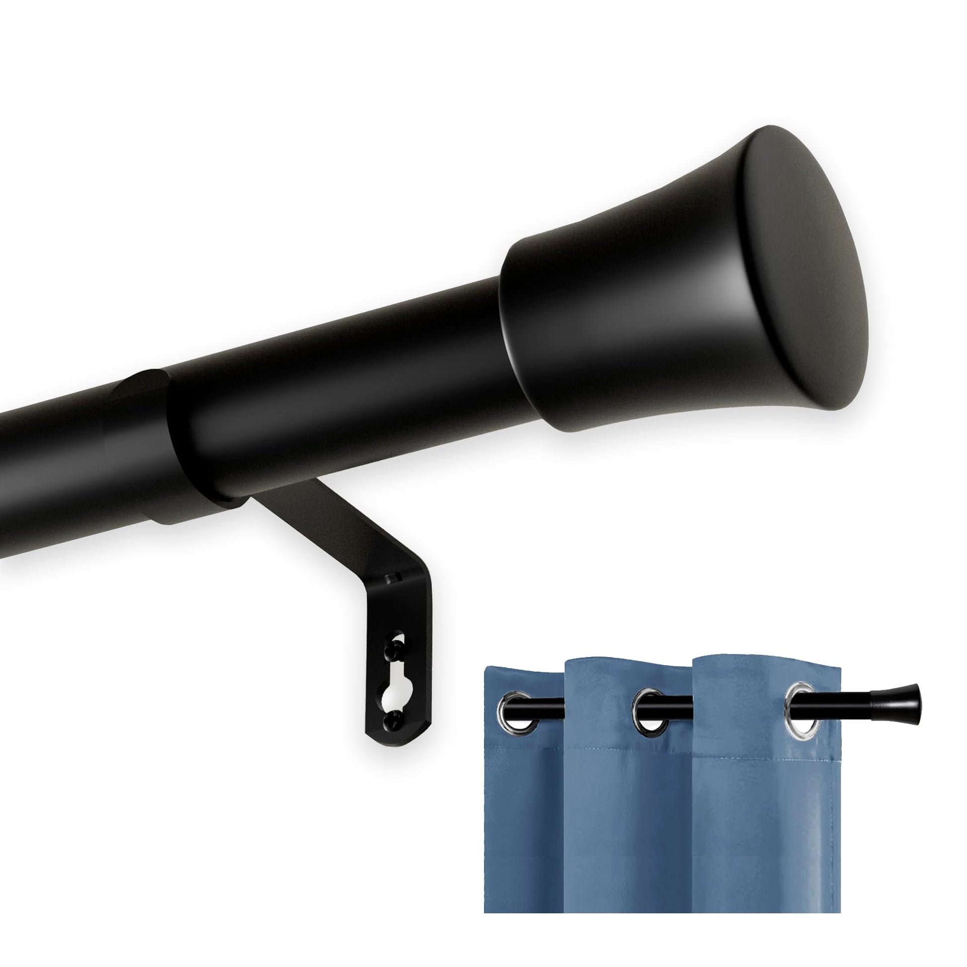 DWCN Heavy Duty Adjustable Curtain Rods-0